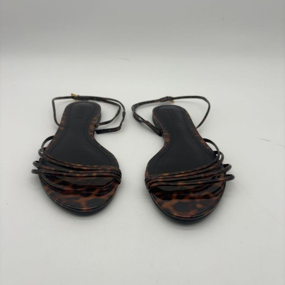 SCHUTZ Tortoiseshell Brown Strappy Flat Sandals